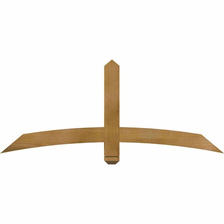 Ekena Millwork Bellingham Rough Sawn Timber Gable Bracket, Western Red Cedar, 60"W x 25"H x 4"D x 4"F, 10/12 Pitch GBW060X25X0404BEL00RWR
